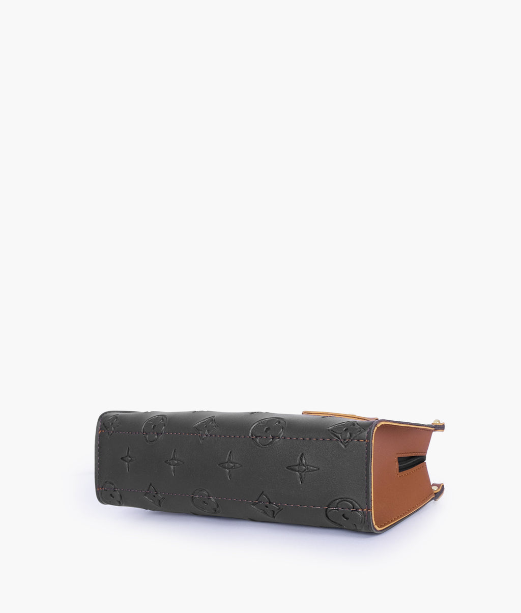 Black and brown on-the-go mini bag