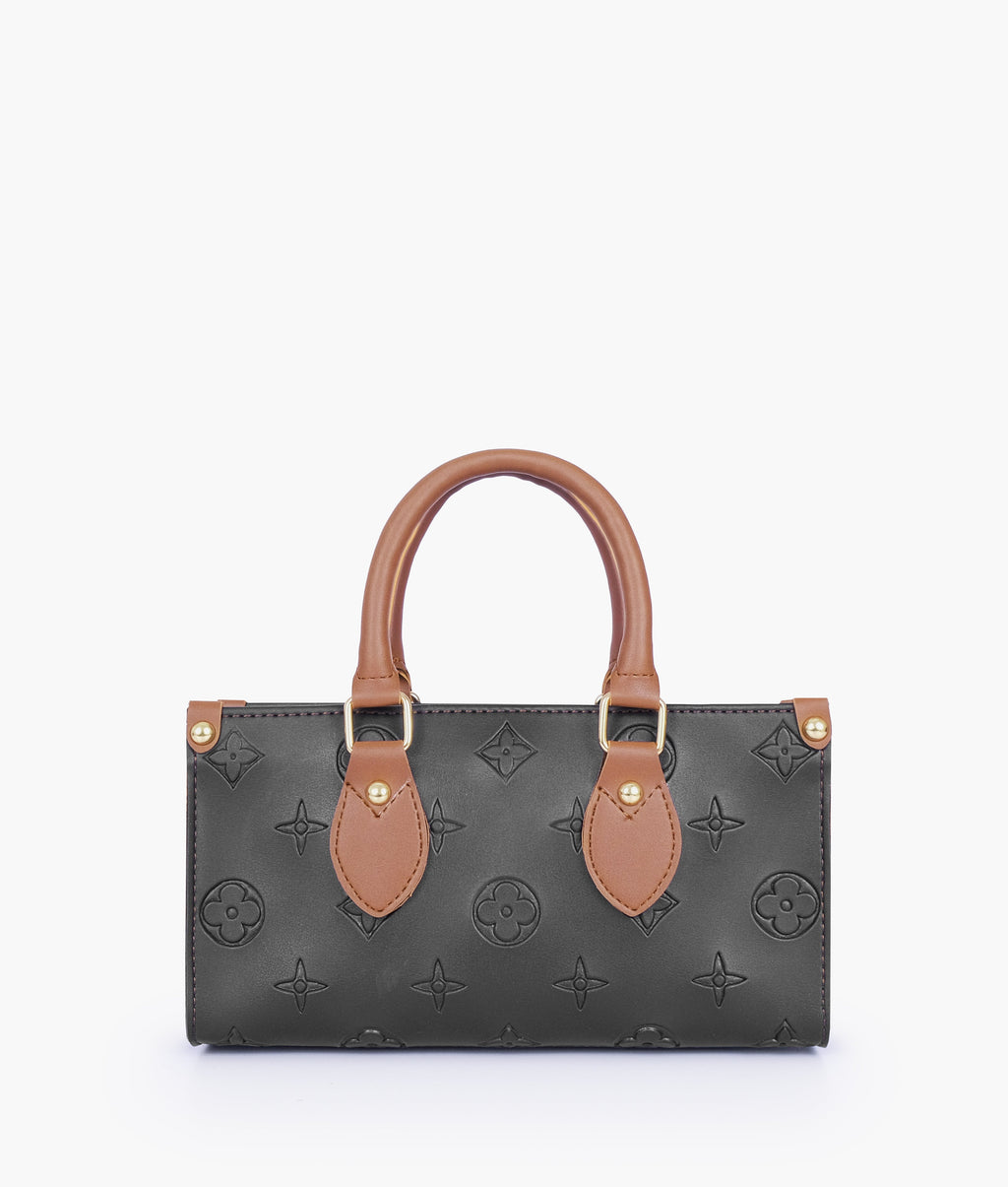 Black and brown on-the-go mini bag