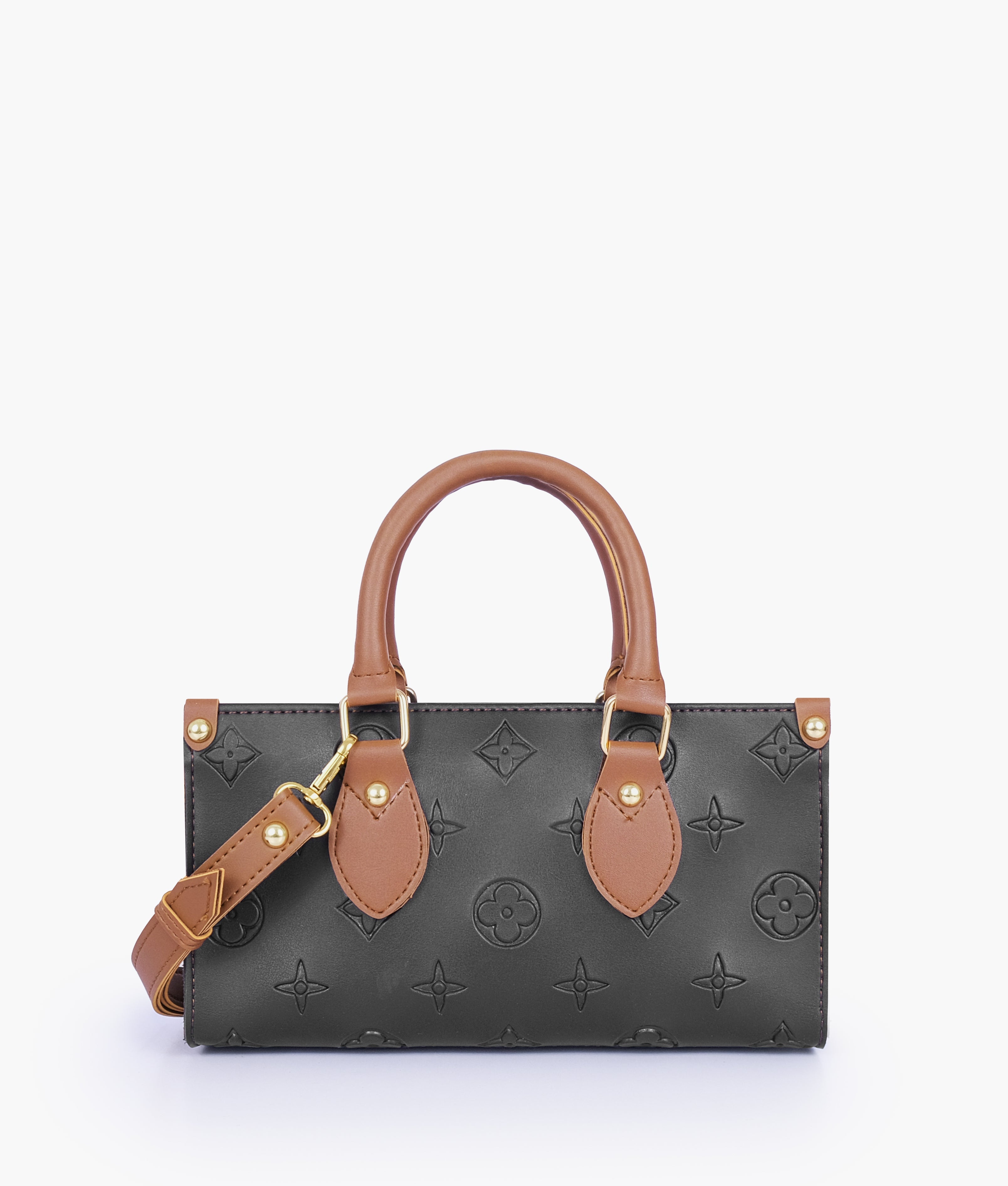 Black and brown on-the-go mini bag