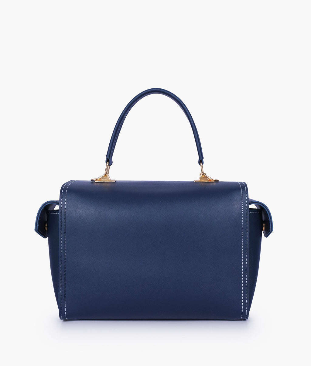 Blue bowling bag with top-handle
