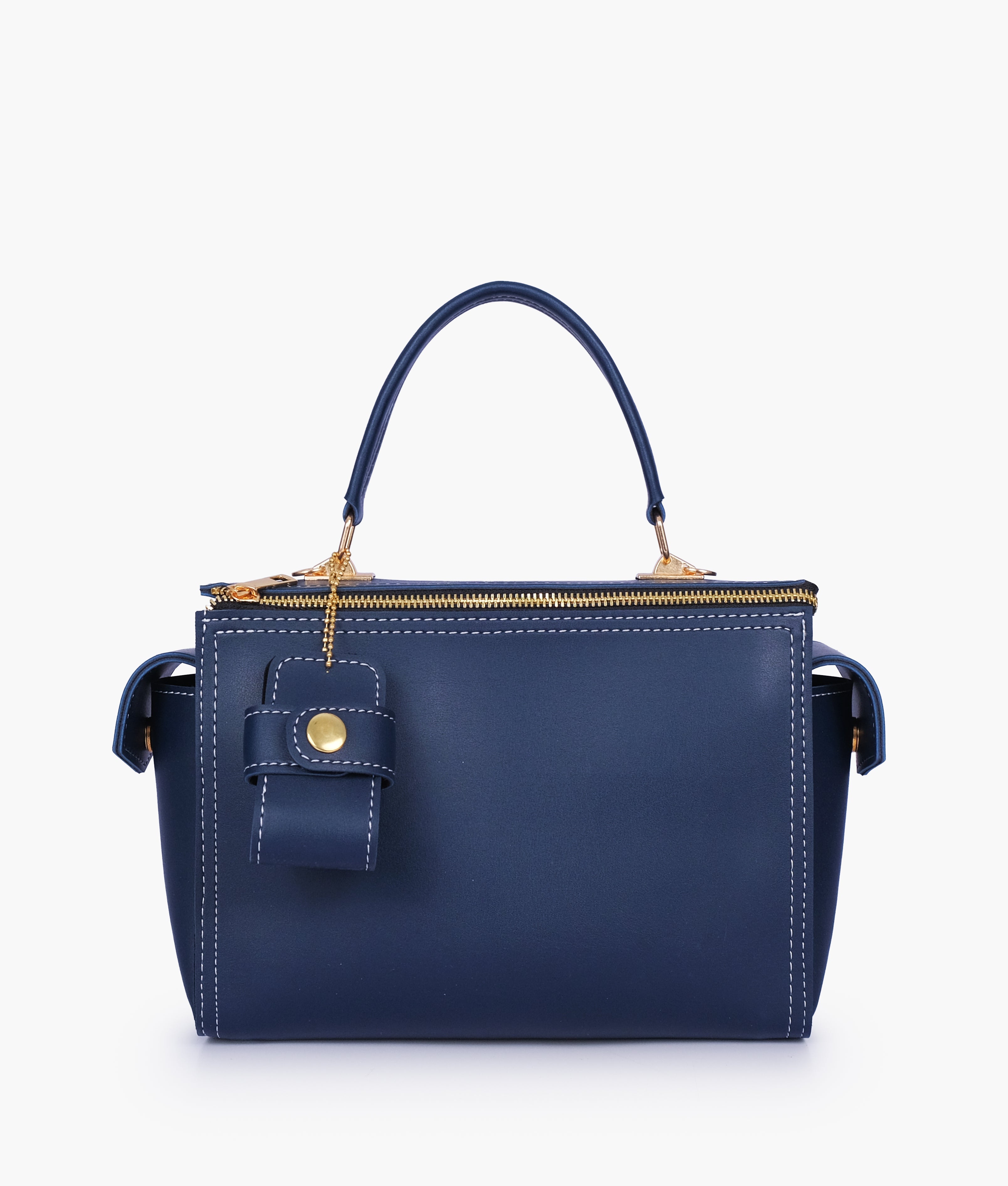 Blue bowling bag with top-handle