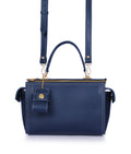 Blue bowling bag with top-handle