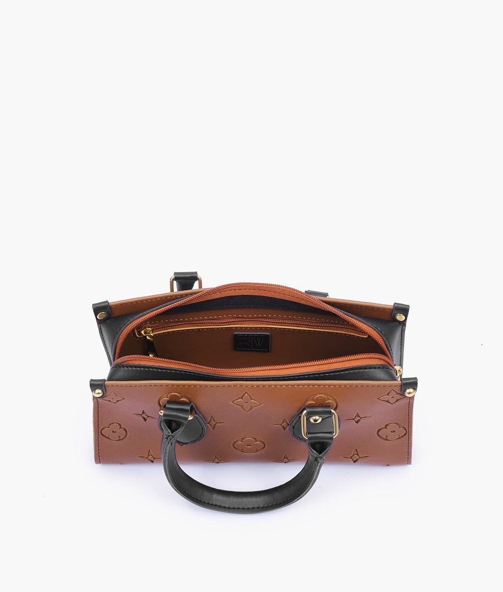 Brown and black on-the-go mini bag