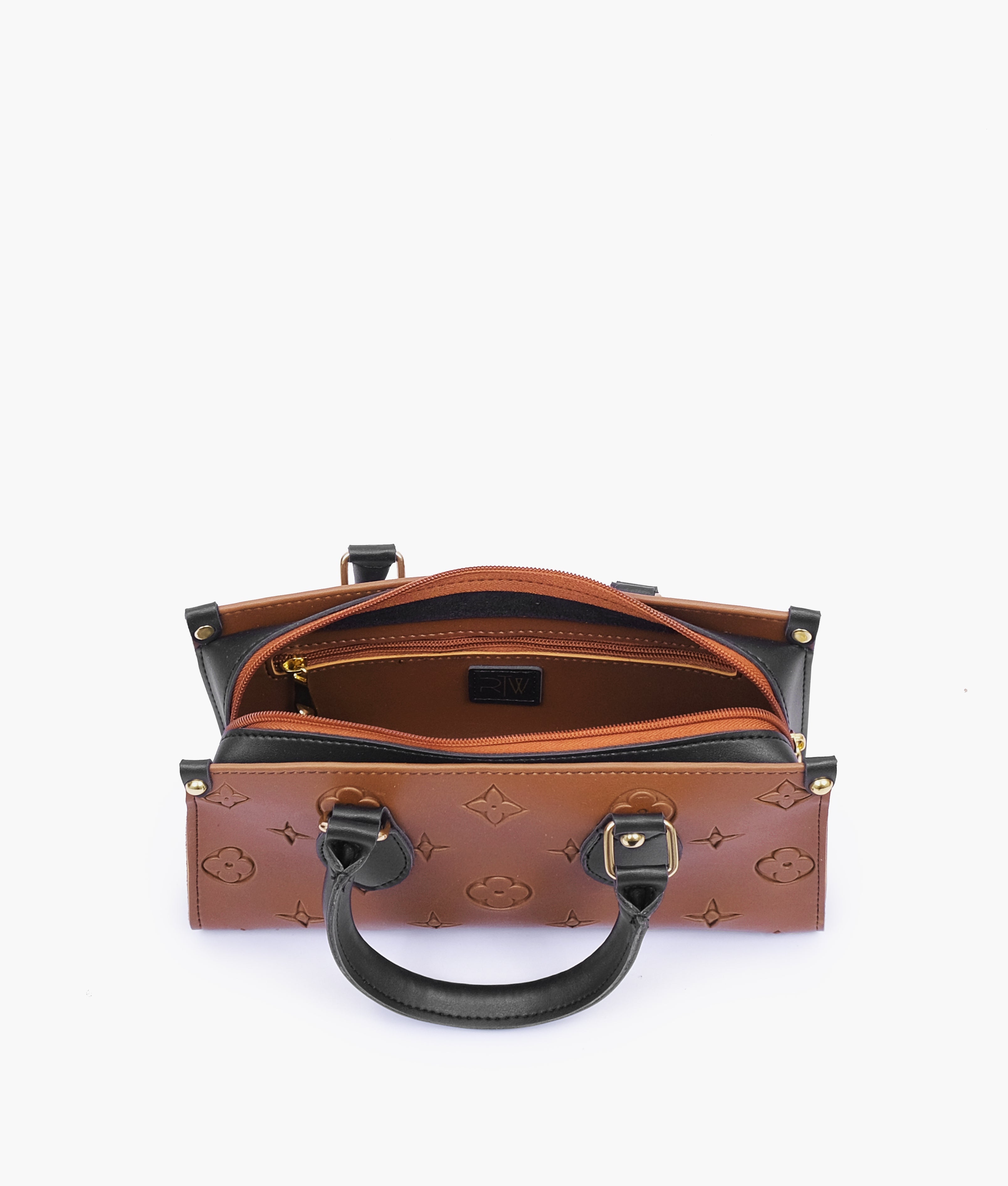 Brown and black on-the-go mini bag