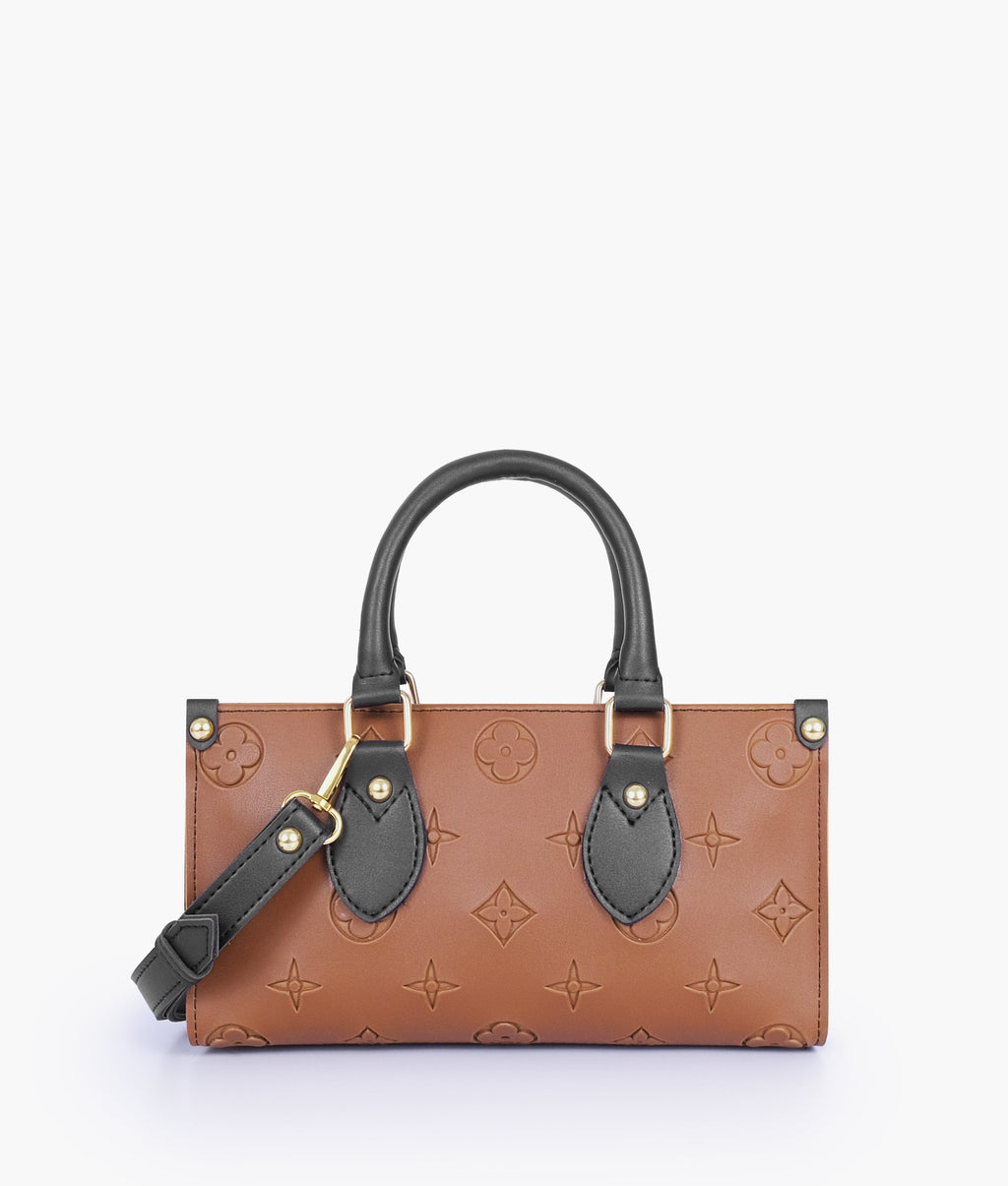 Brown and black on-the-go mini bag
