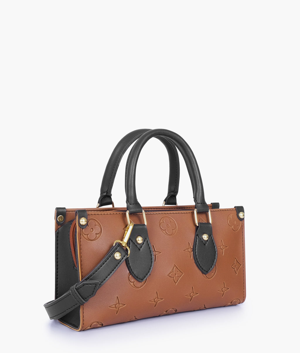 Brown and black on-the-go mini bag