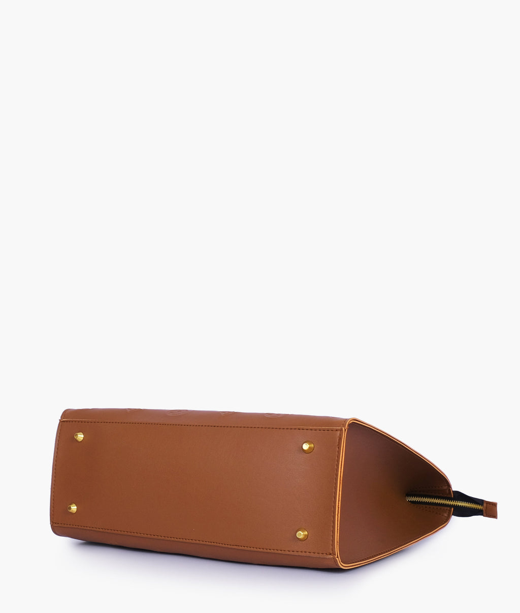 Brown on-the-go handbag
