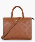 Brown on-the-go handbag