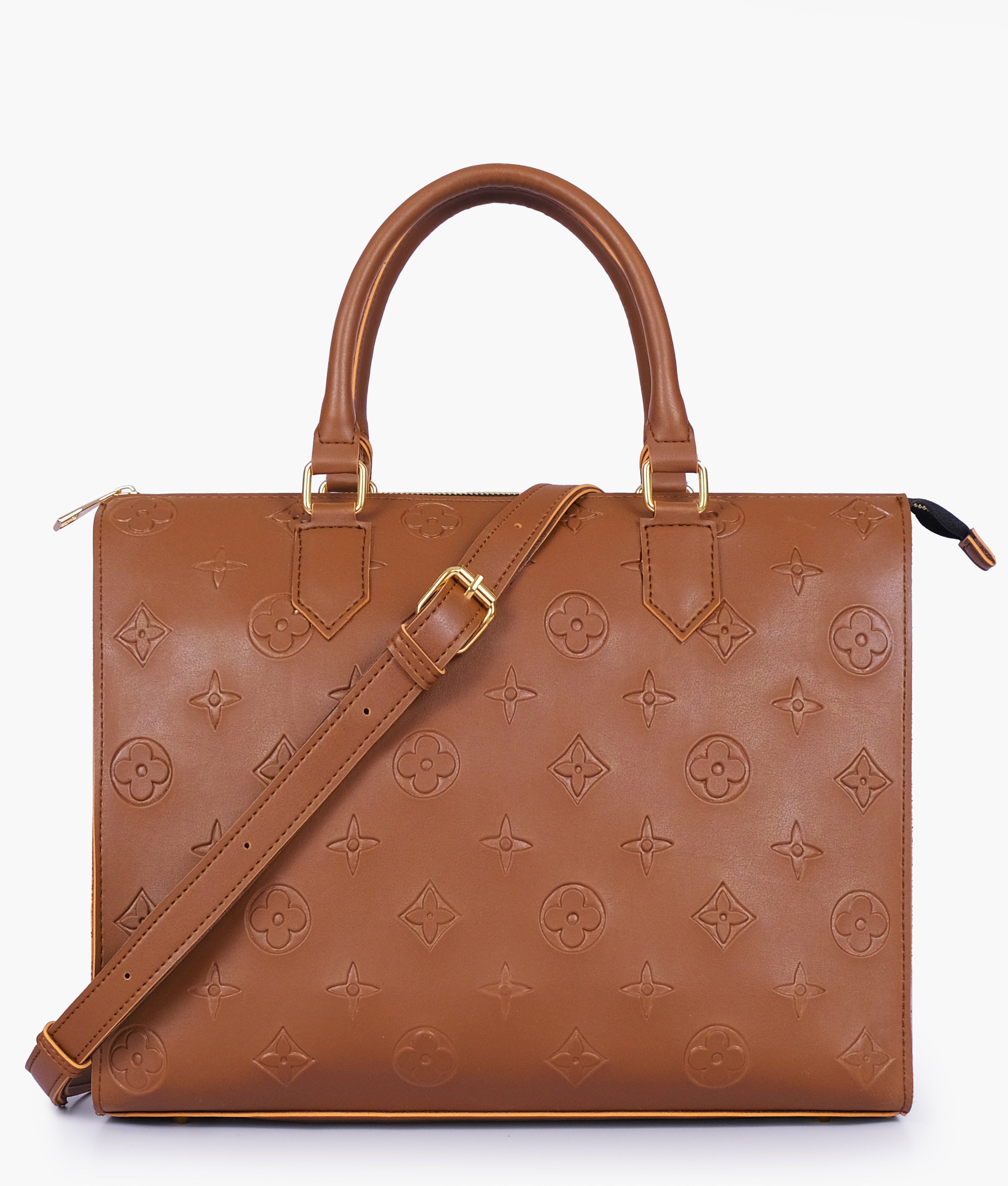 Brown on-the-go handbag