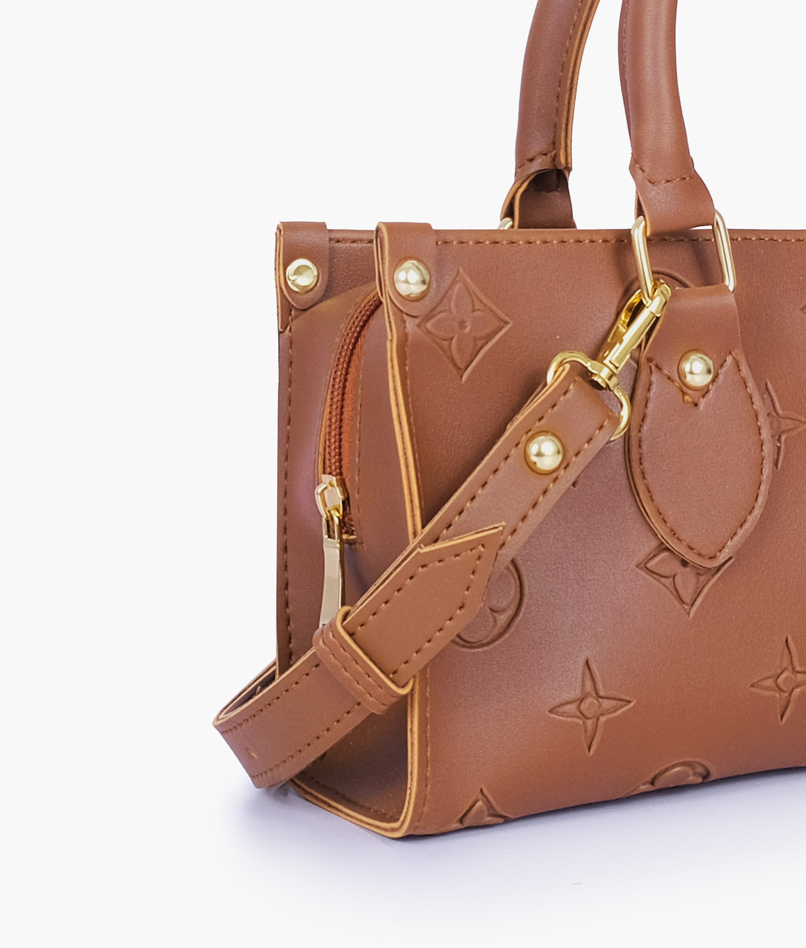 Brown on-the-go mini bag