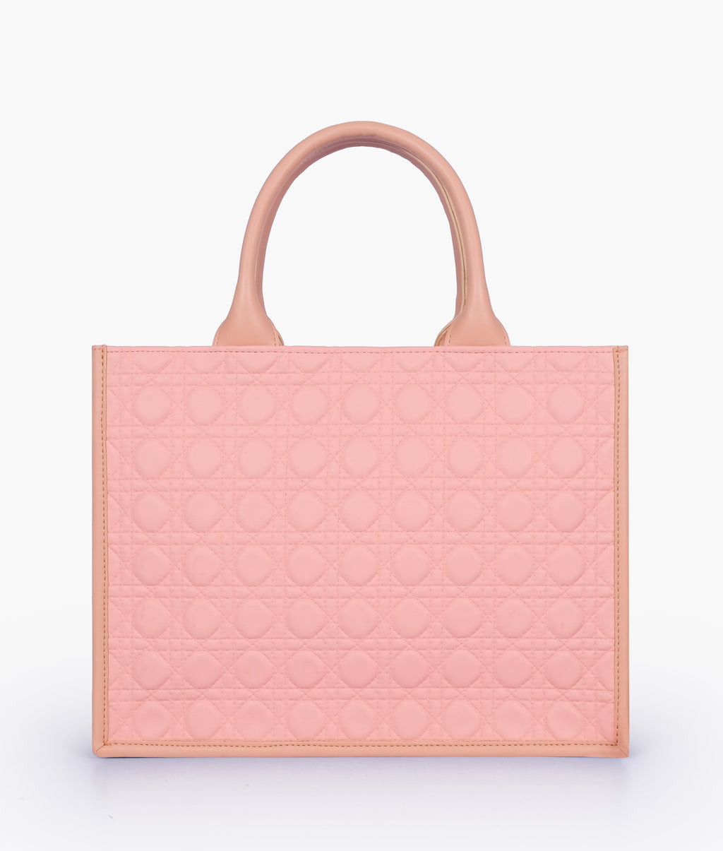 Peach box tote bag