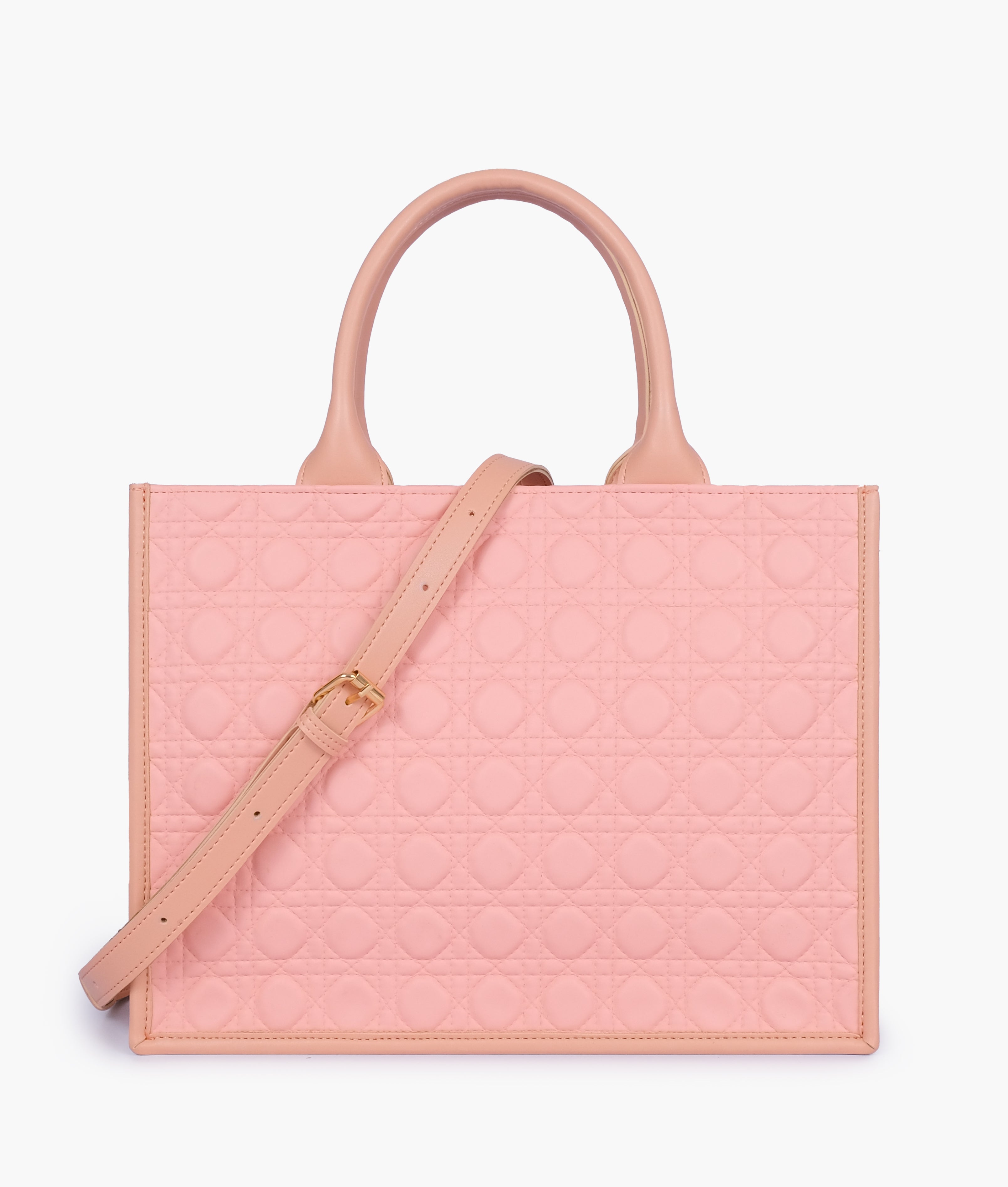 Peach box tote bag